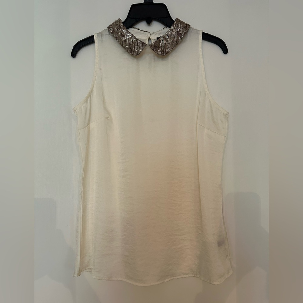 The Limited cream blouse with metallic collar